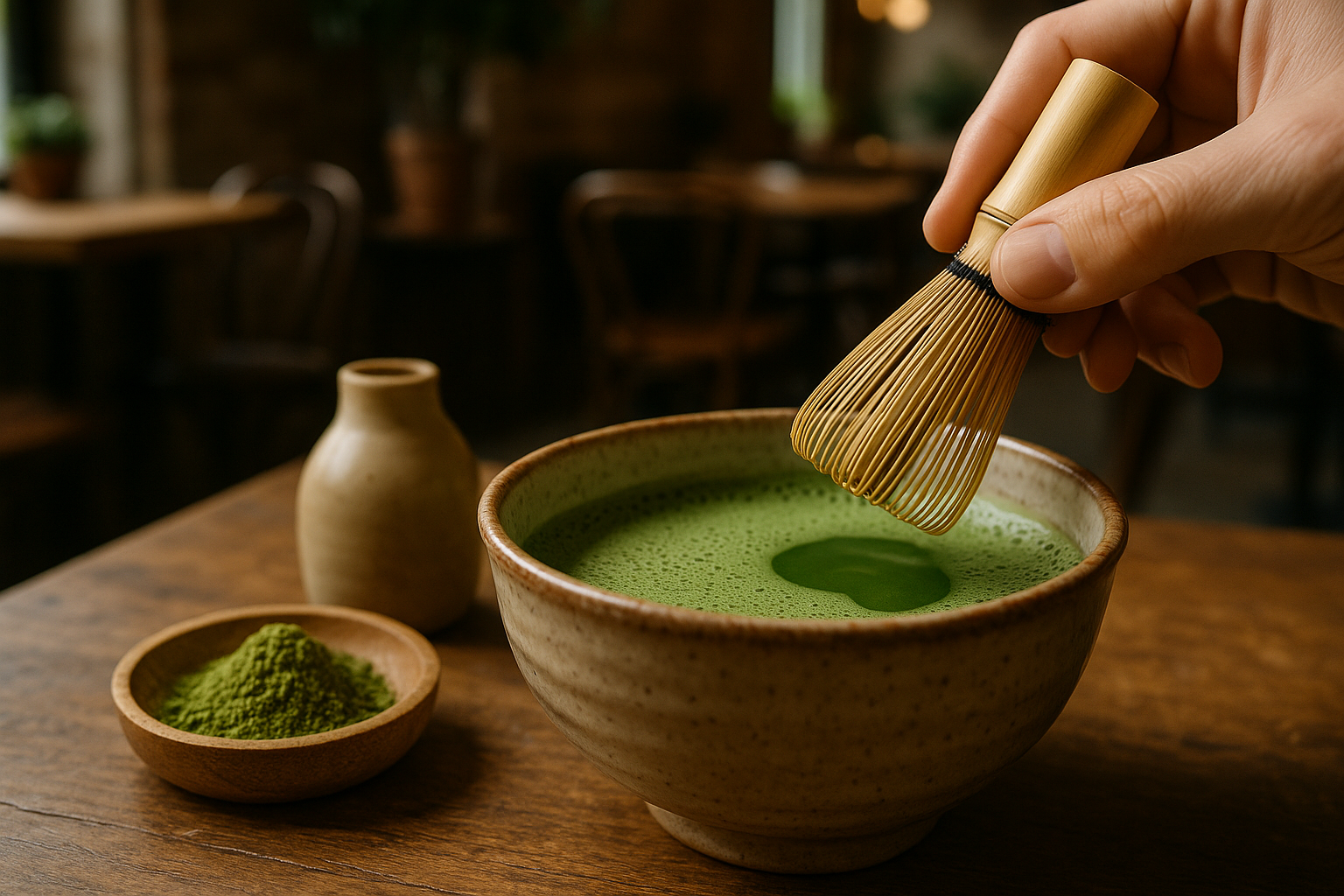 Illustration af hvad smager matcha af