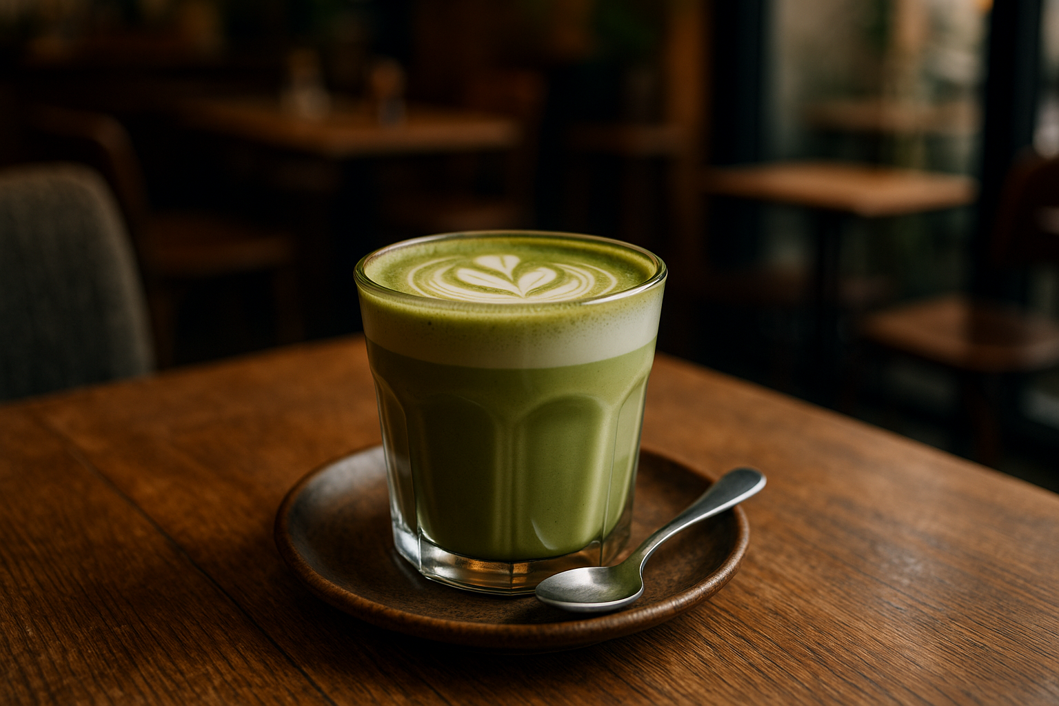 Illustration af koffein i matcha