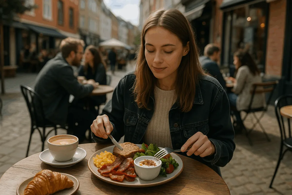Illustration af mad i århus