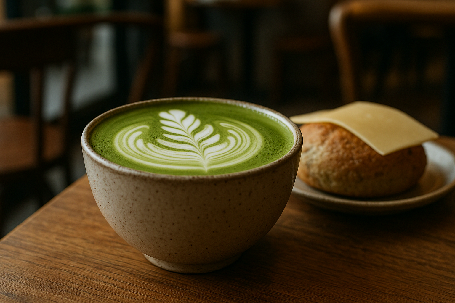 Illustration af matcha green tea
