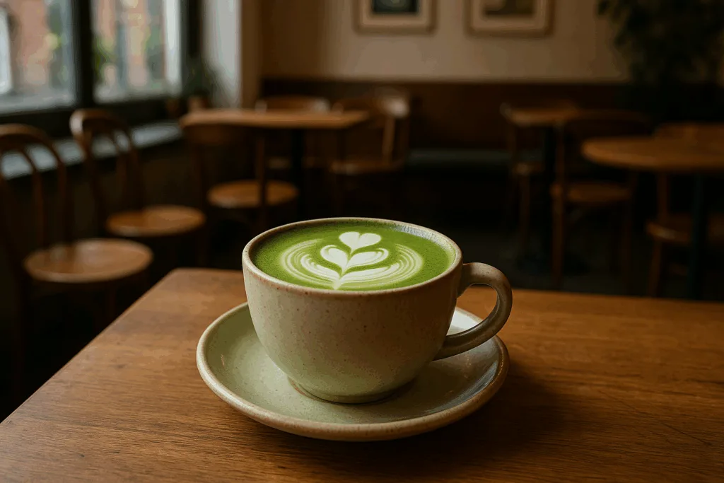 Illustration af matcha te