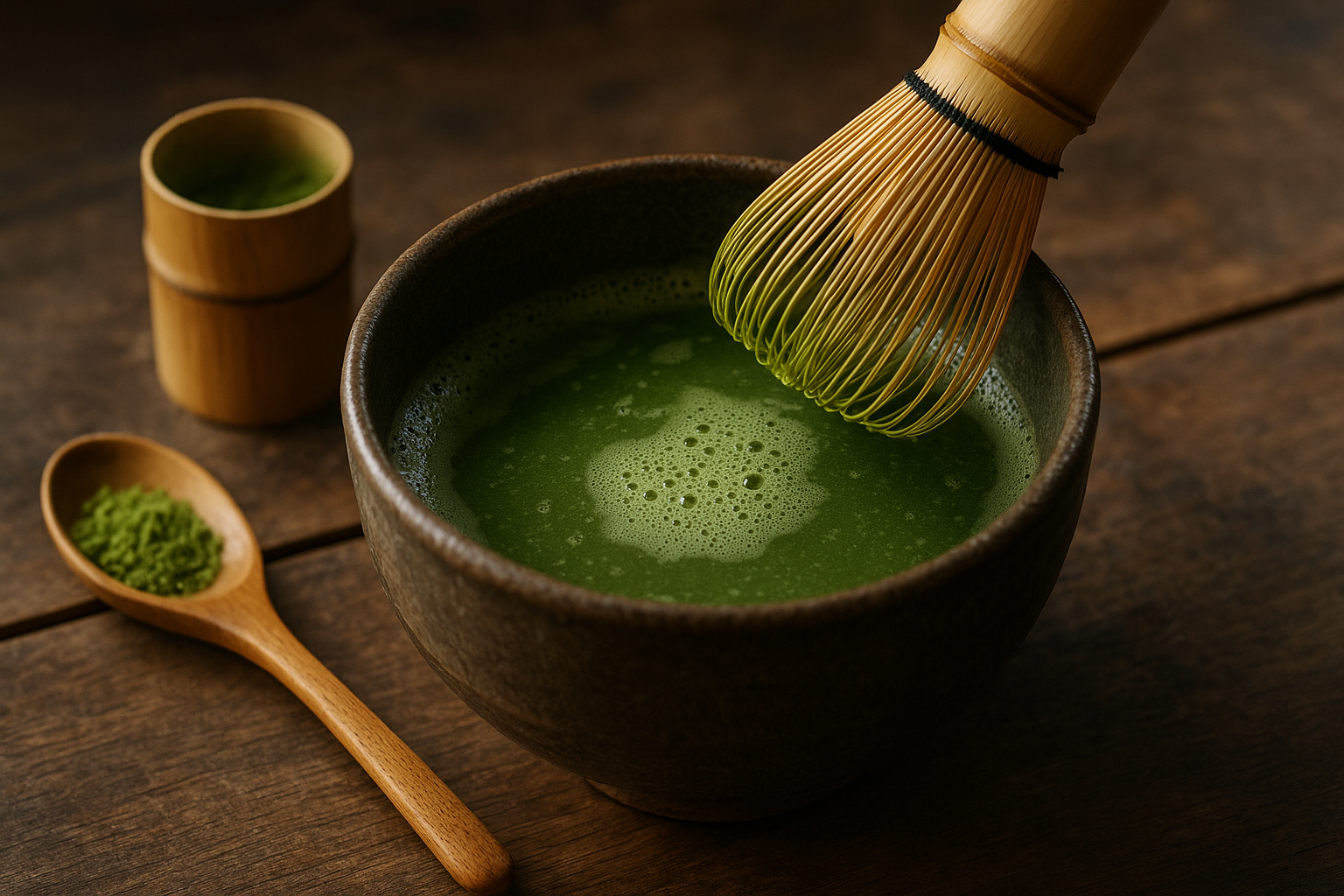 Illustration af hvordan laver man matcha te