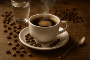 Illustration af koffein indhold kaffe