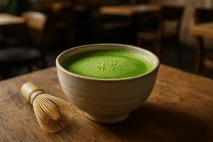 Illustration af koffein matcha