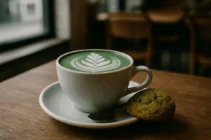 Illustration af matcha cafe aarhus
