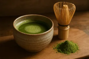 Illustration af matcha drik