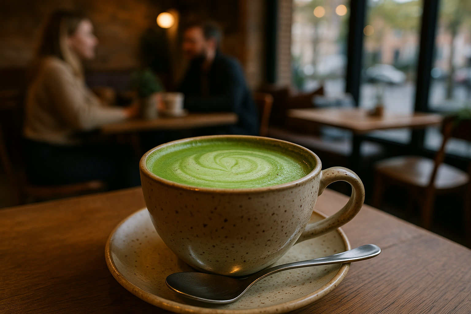 Illustration af matcha green