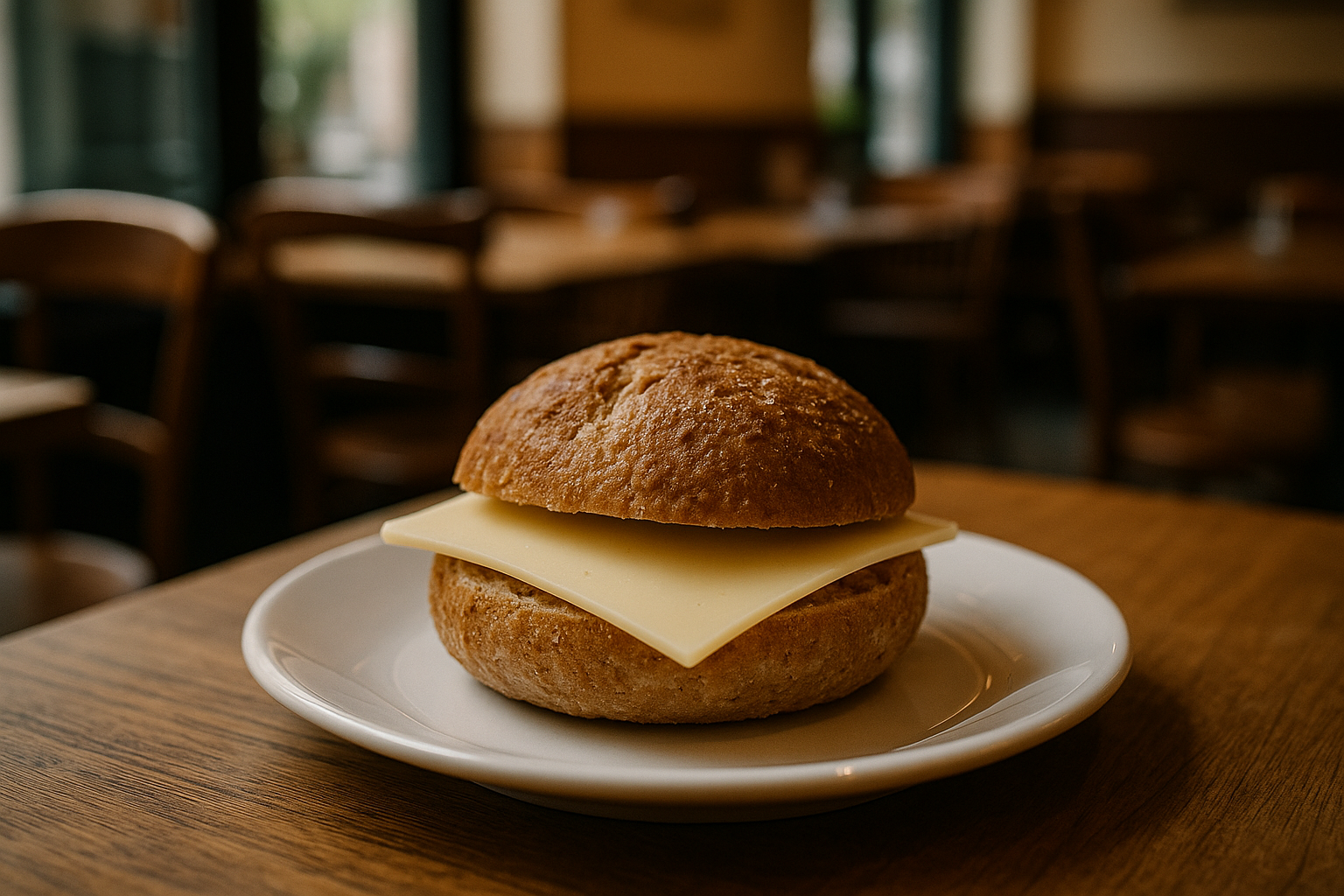 Illustration af bolle med ost kalorier