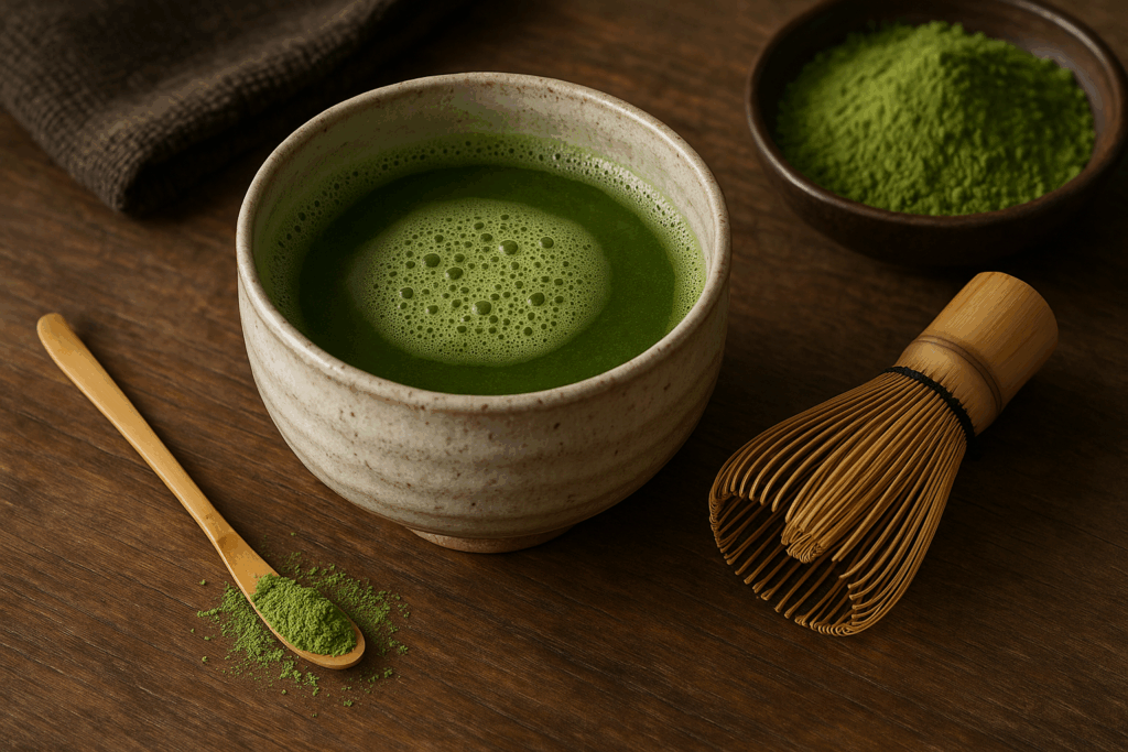 Illustration af ceremonial matcha