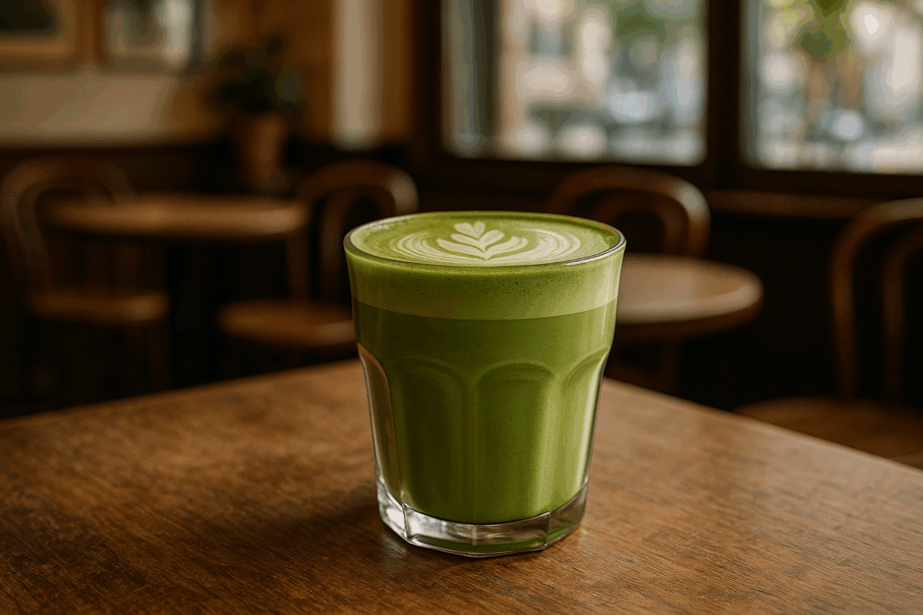 Illustration af er matcha latte sundt