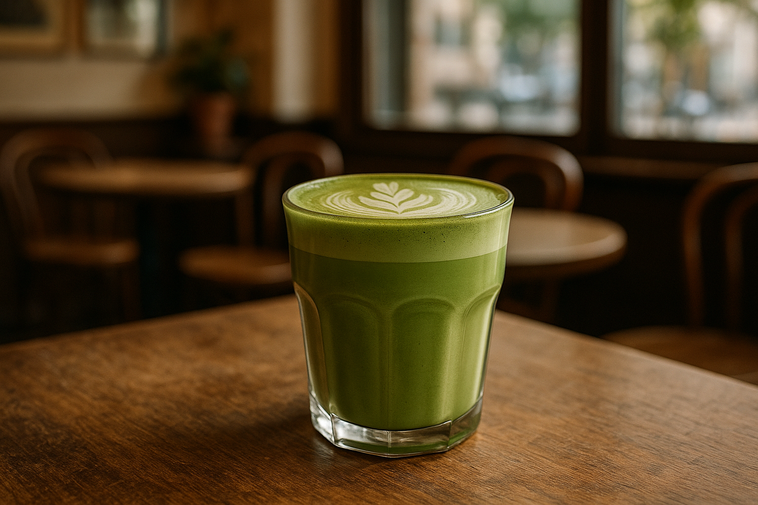 Illustration af er matcha latte sundt