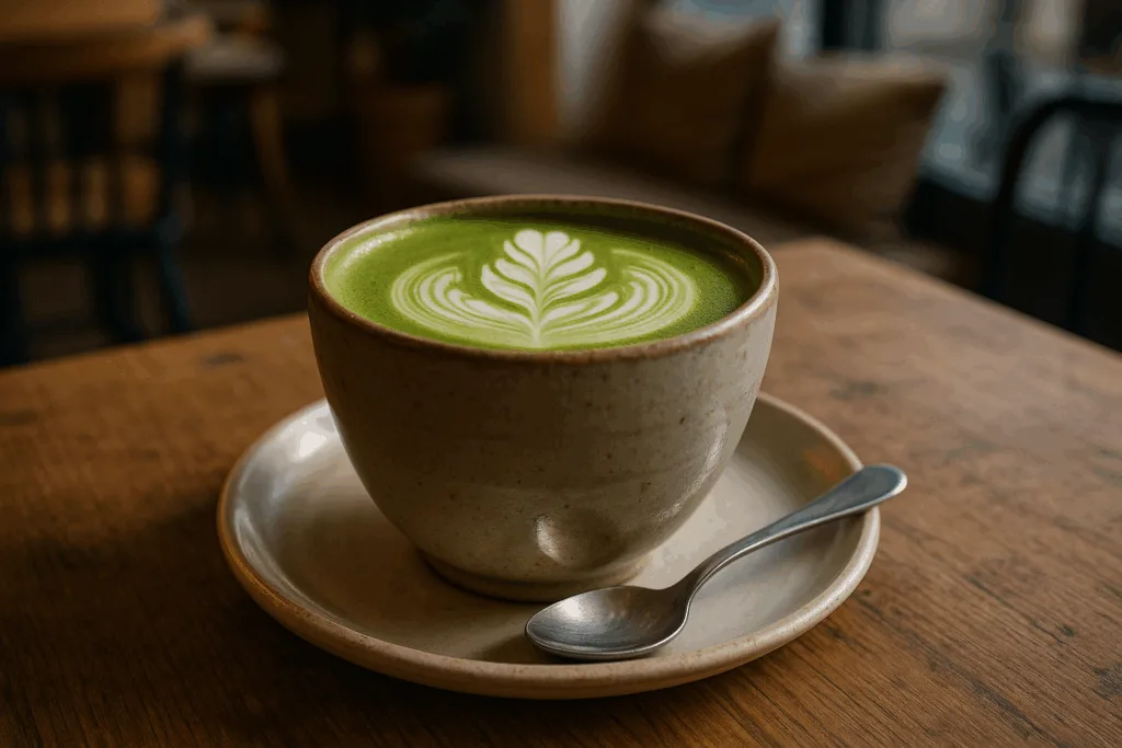 Illustration af hvad består matcha af