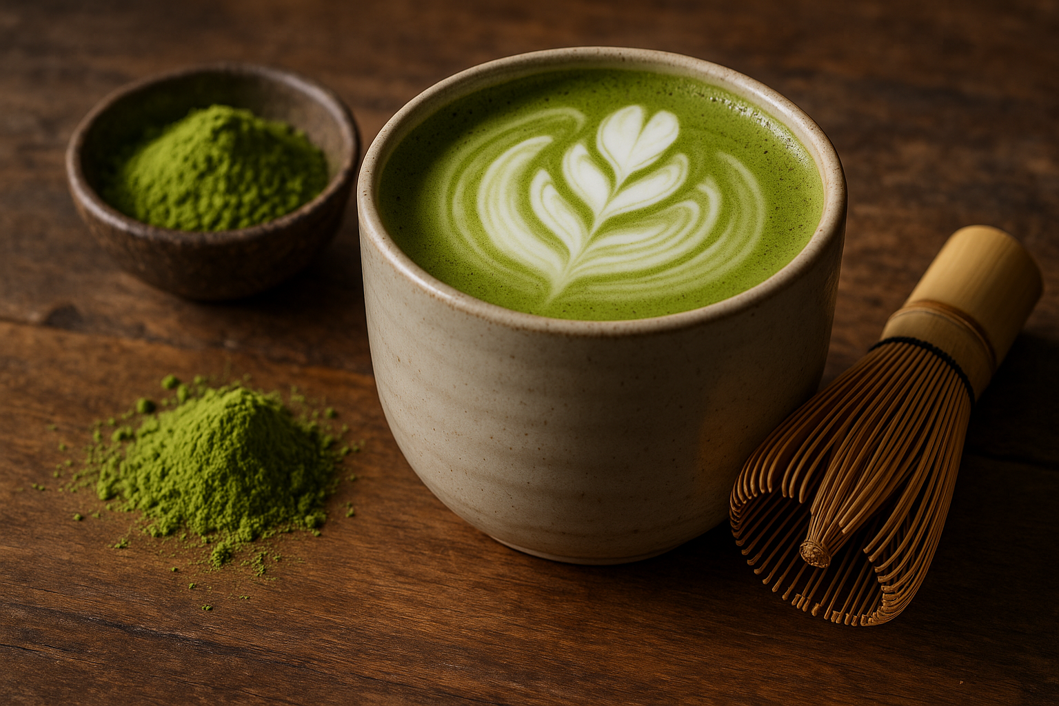 Illustration af køb matcha pulver