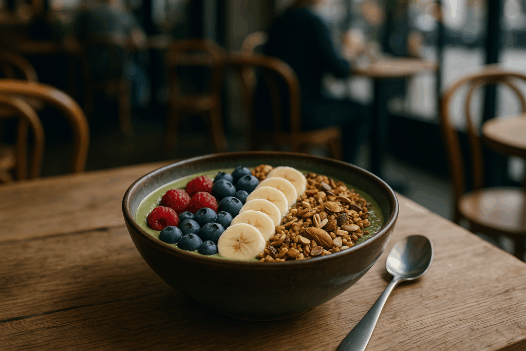 Illustration af matcha bowl