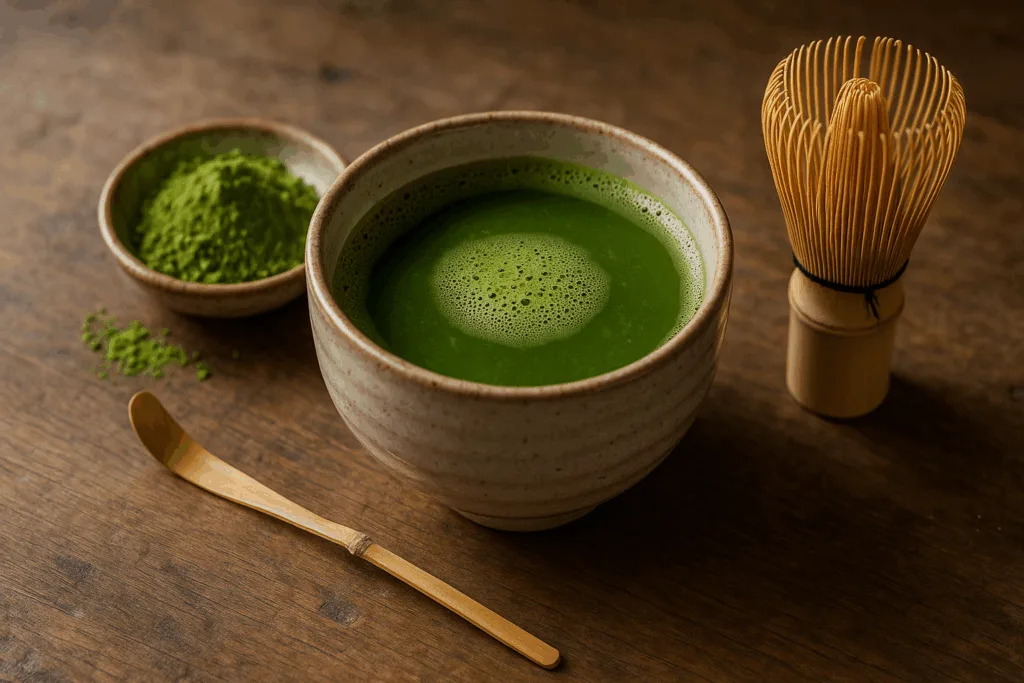 Illustration af matcha ceremonial grade
