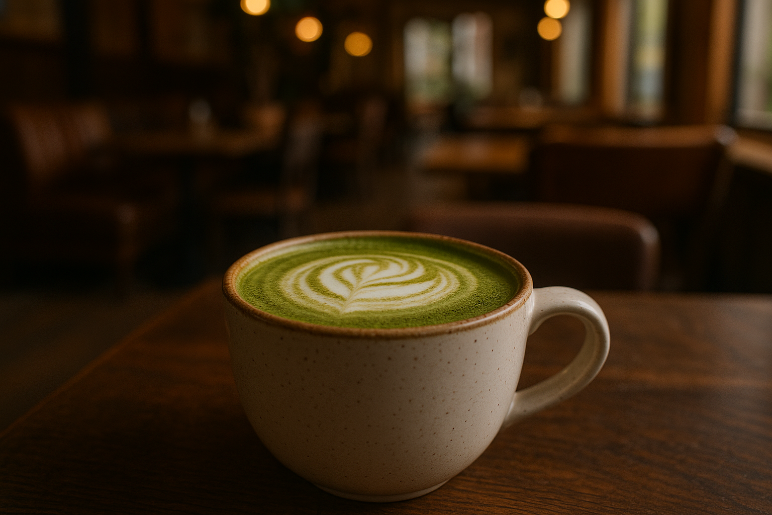 Illustration af matcha chai latte