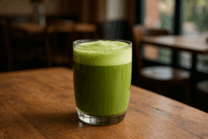 Illustration af matcha glas