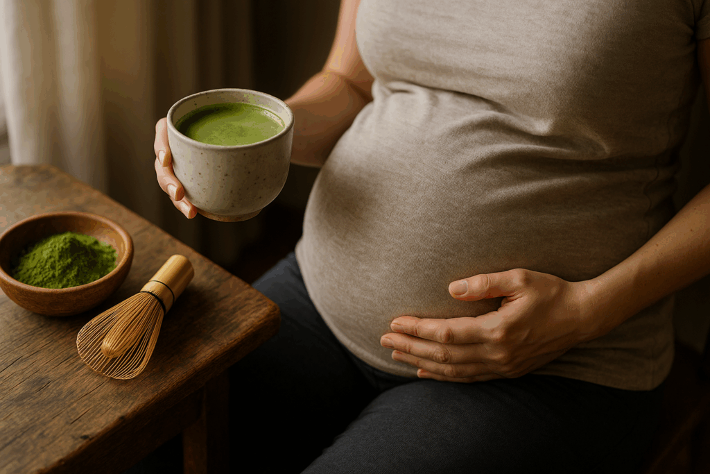 Illustration af matcha gravid