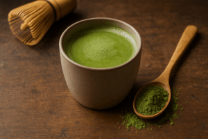 Illustration af matcha kalorier