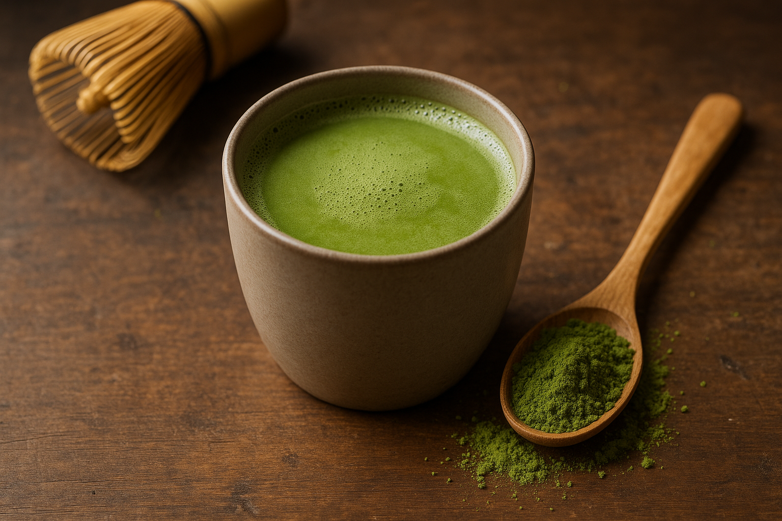 Illustration af matcha kalorier