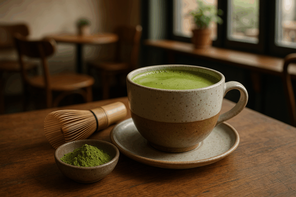 Illustration af matcha køb