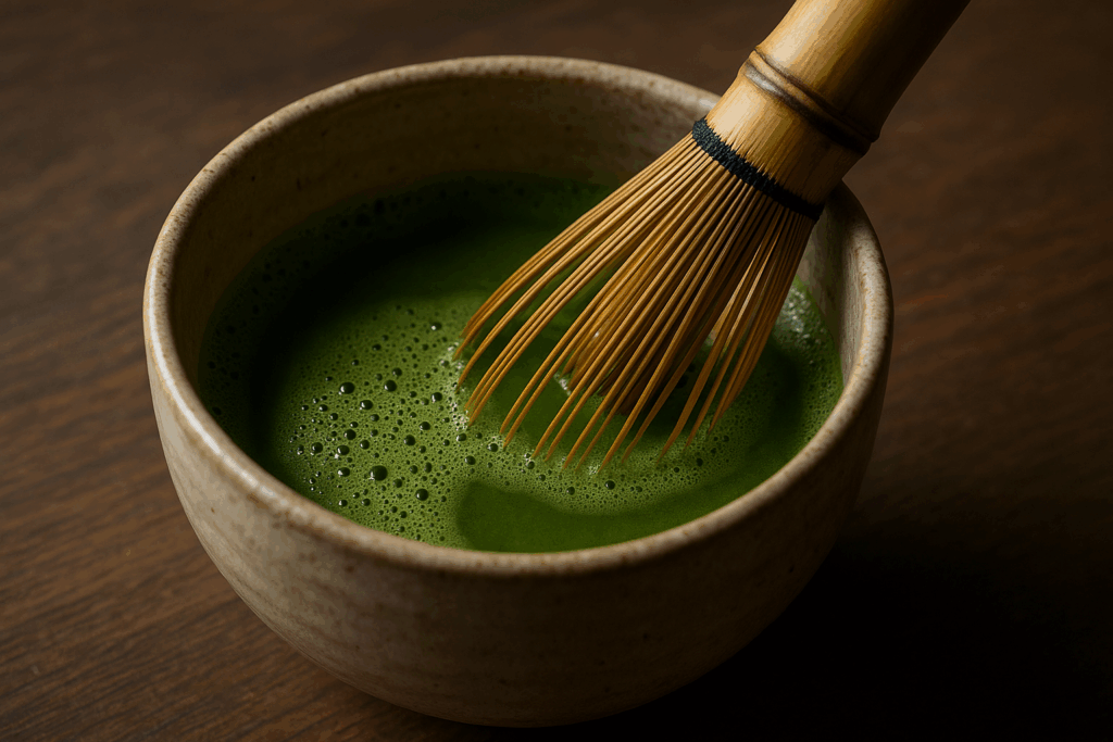 Illustration af matcha pisk