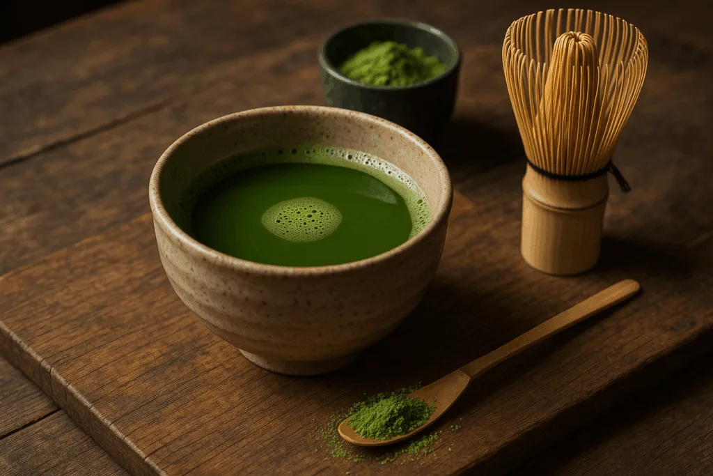 Illustration af matcha sæt