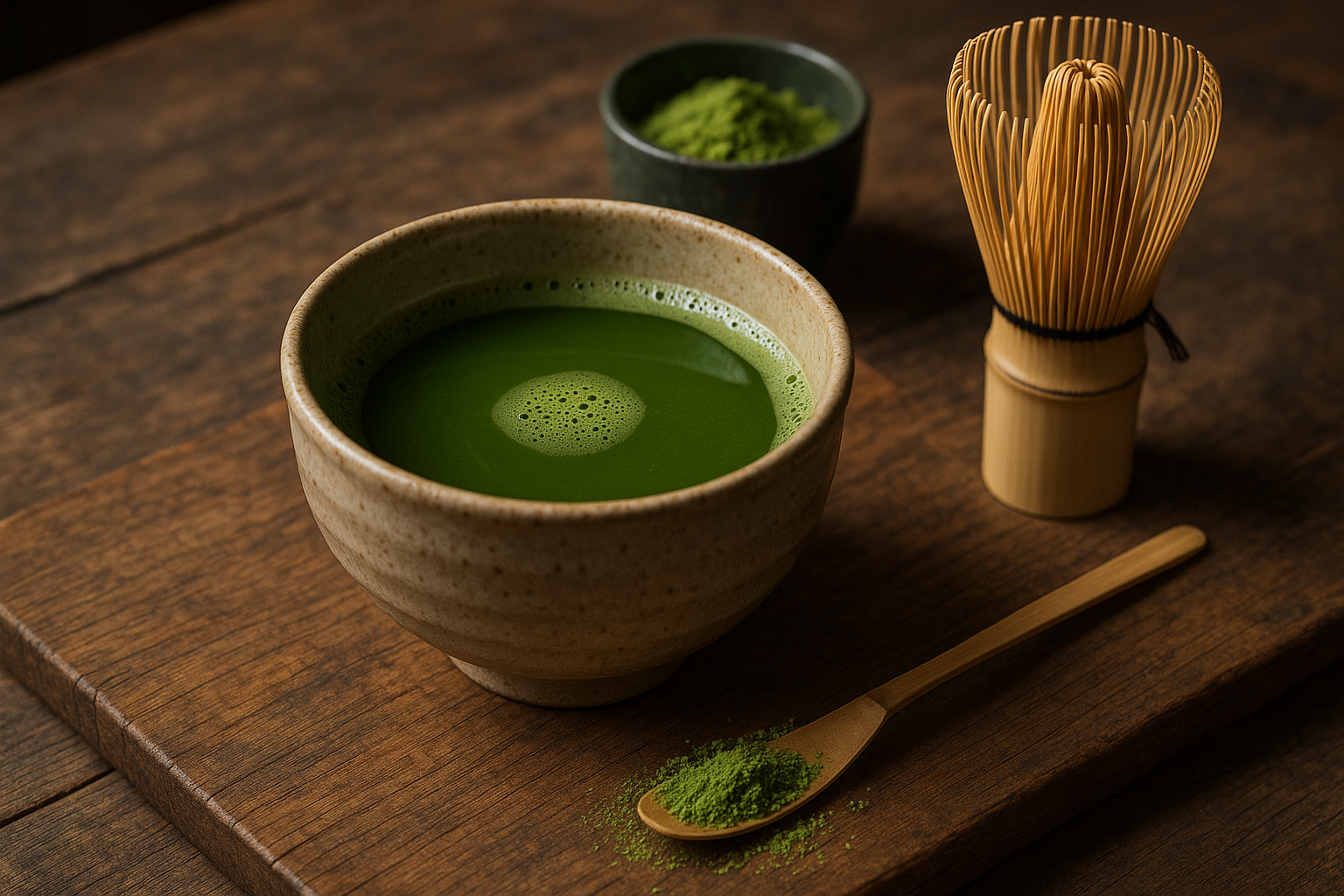 Illustration af matcha sæt