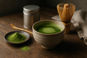 Illustration af matcha te køb