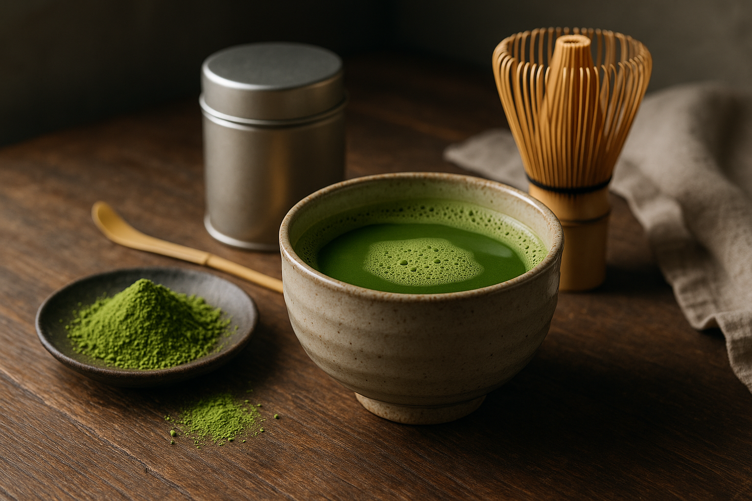 Illustration af matcha te køb