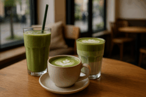 Illustration af matcha tilbud