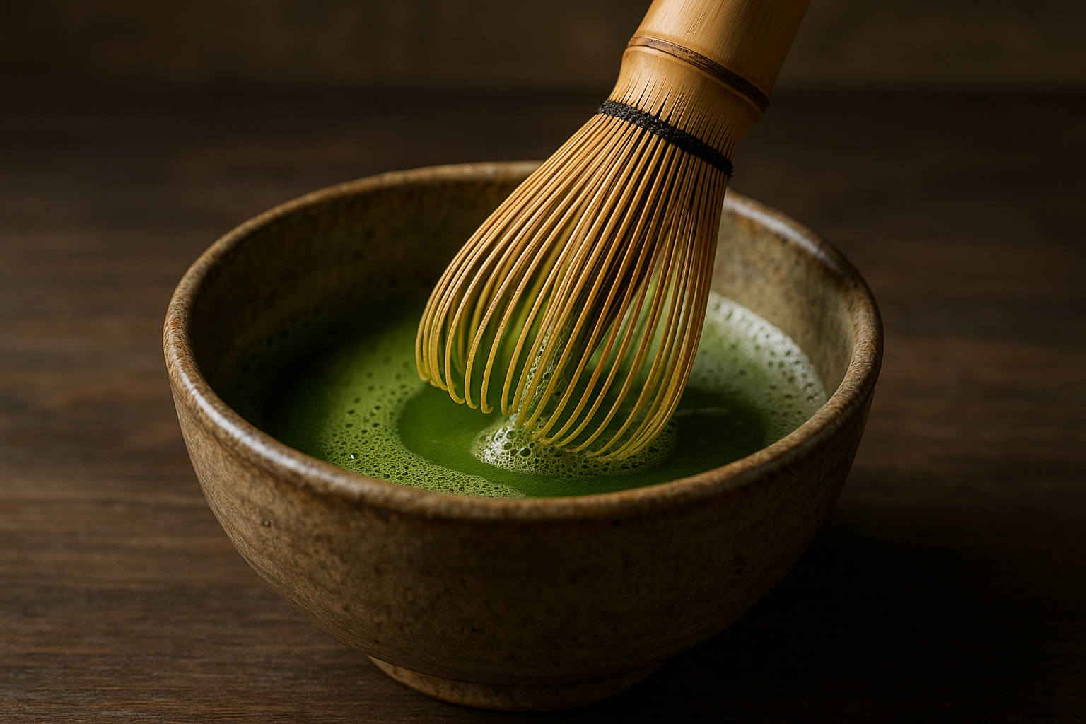 Illustration af matcha whisk