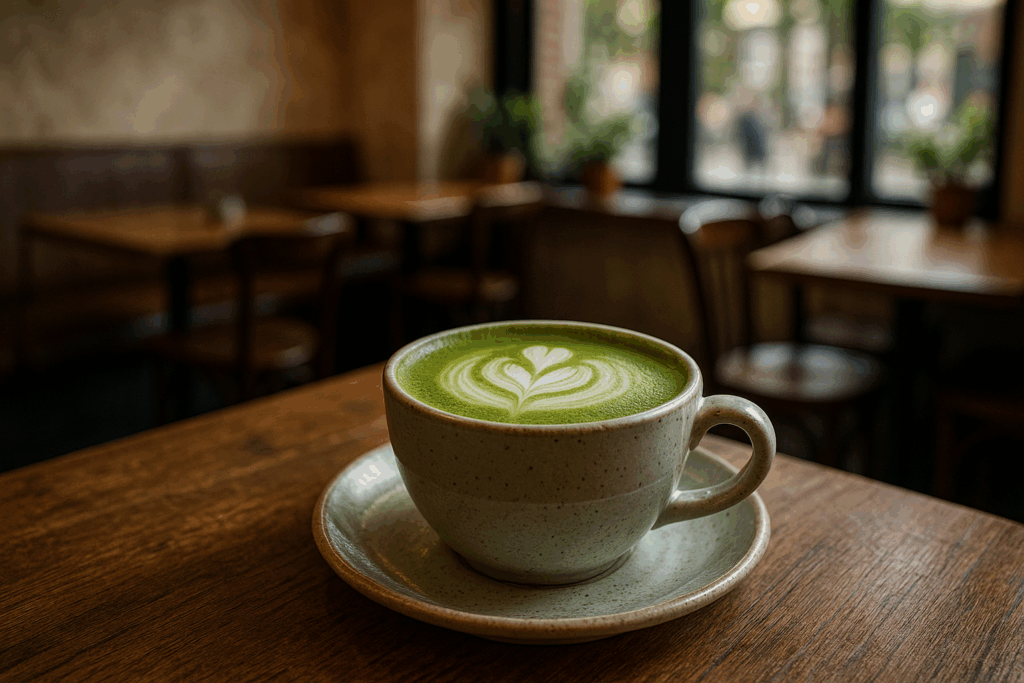 Illustration af matcha energi