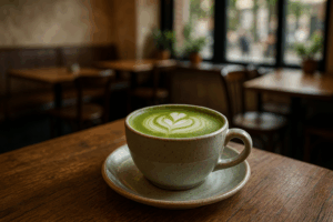 Illustration af matcha energi