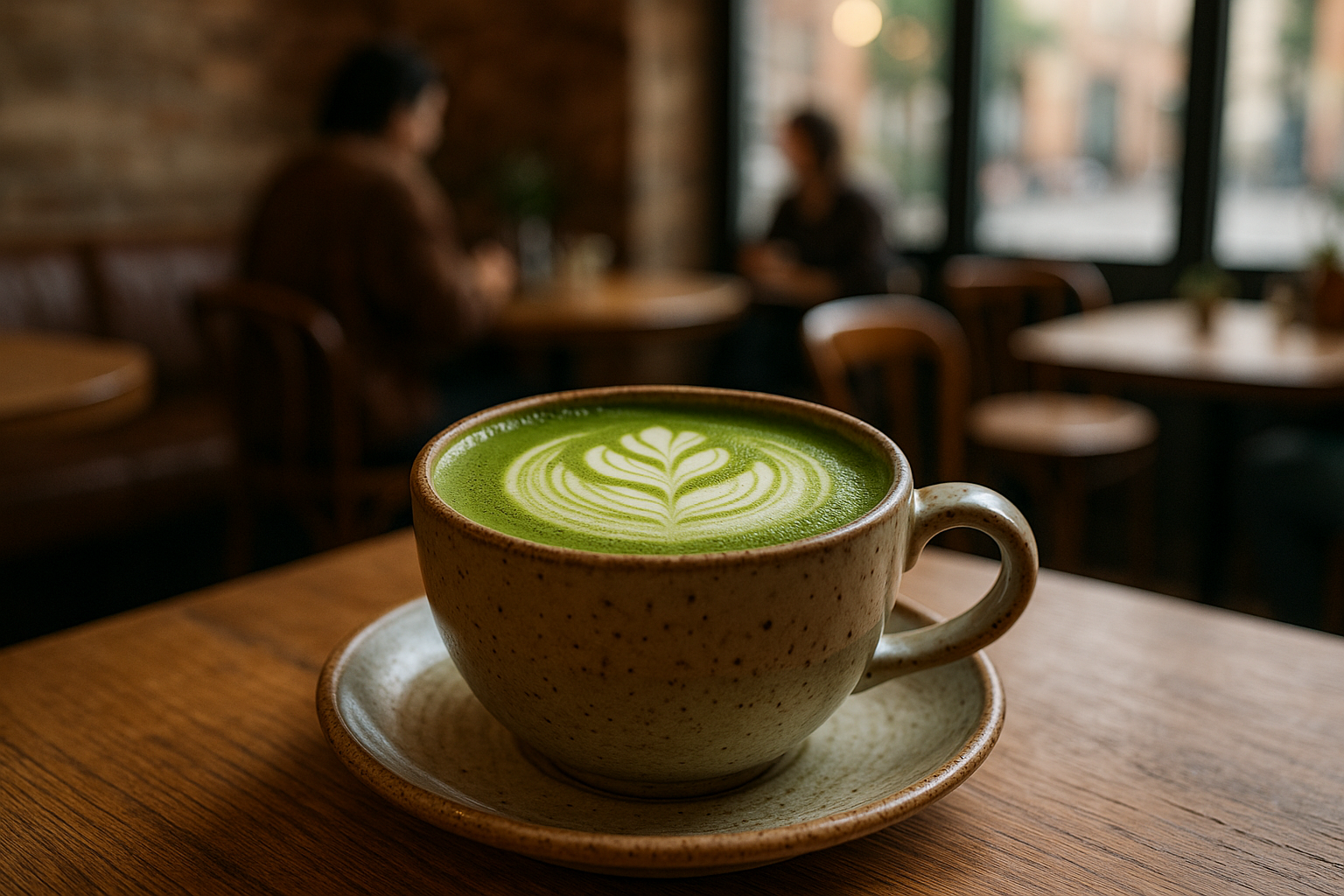 Illustration af matcha vitaminer