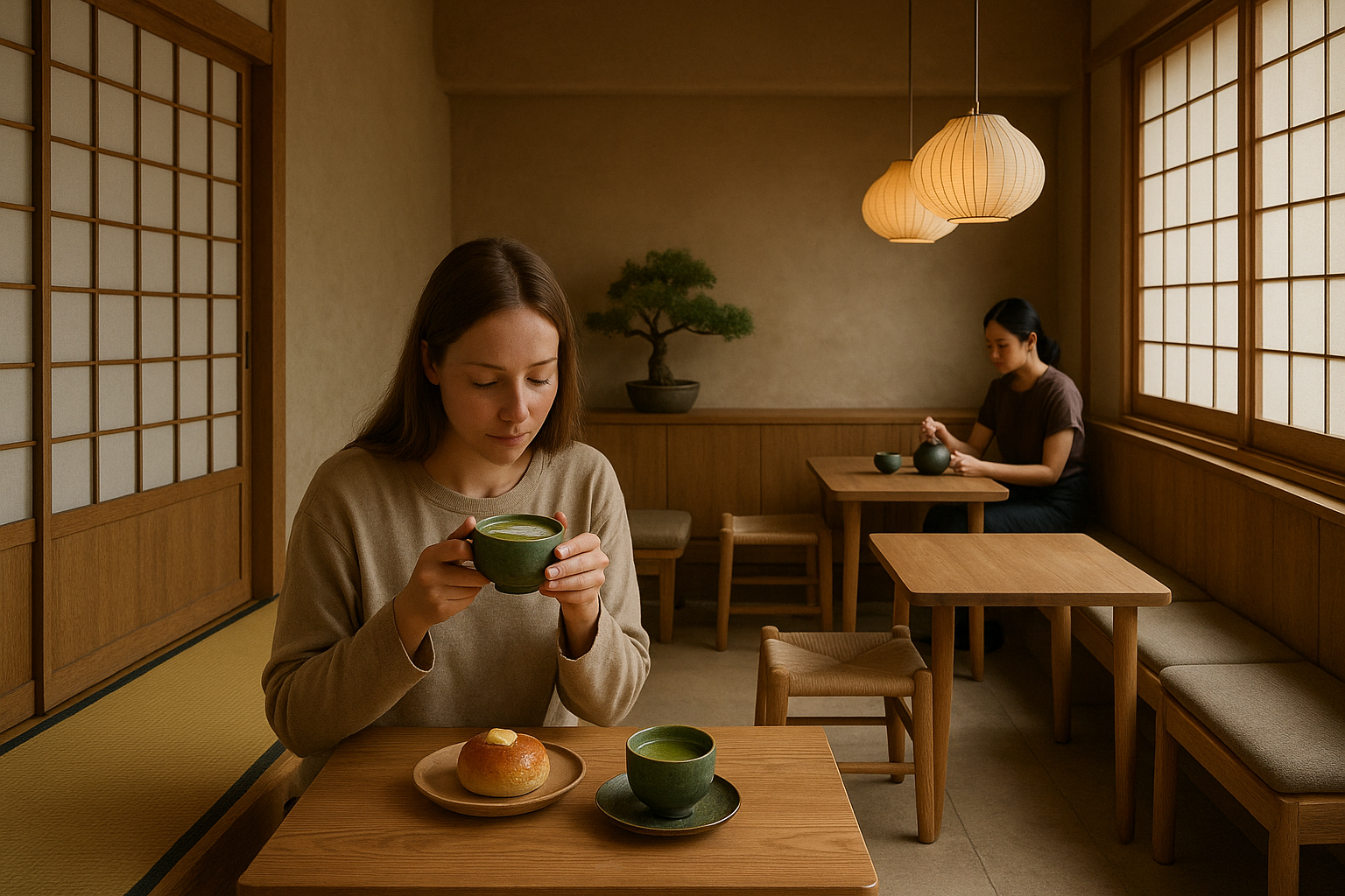 Illustration af japansk inspireret café aarhus