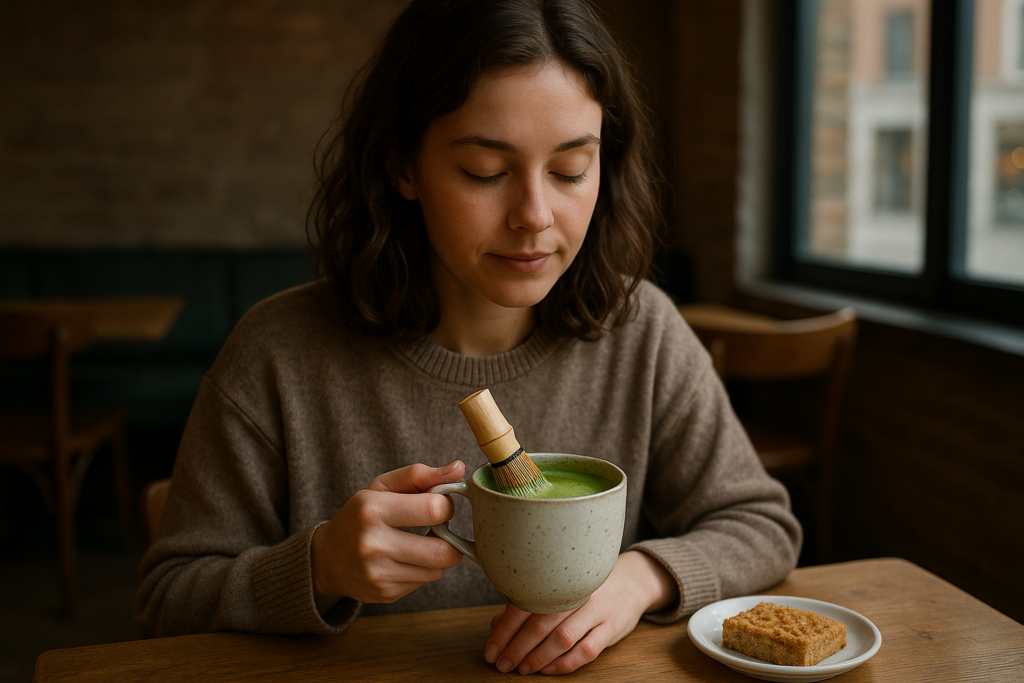 Illustration af matcha og mental fokus