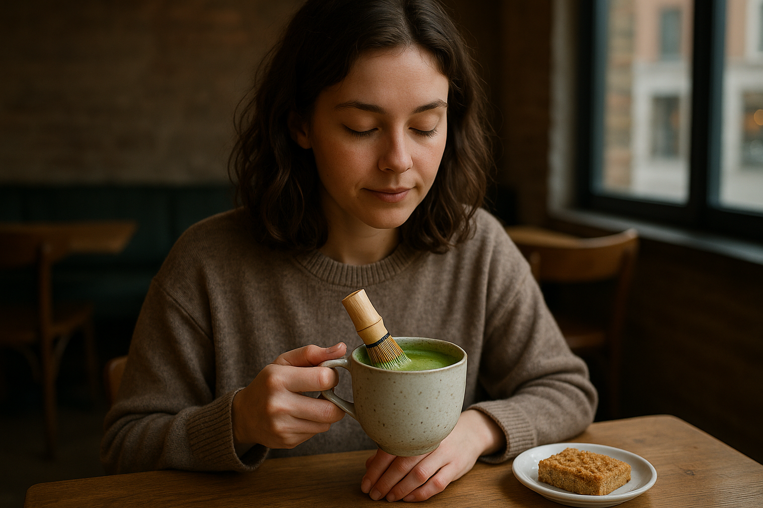 Illustration af matcha og mental fokus