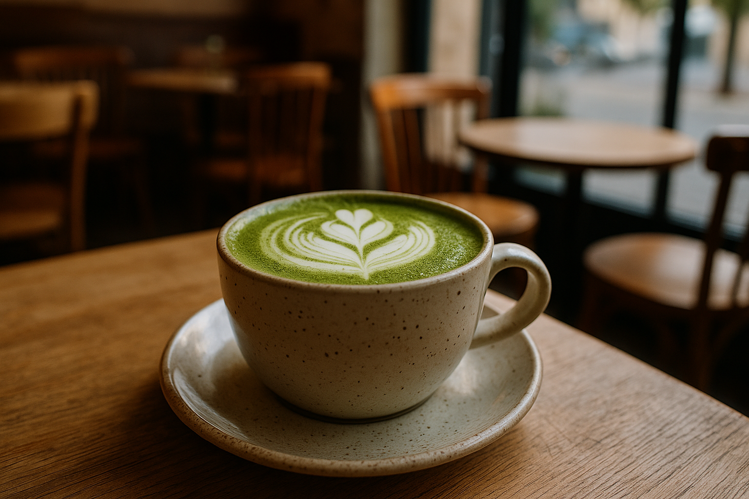 Illustration af matcha uden kaffecrash