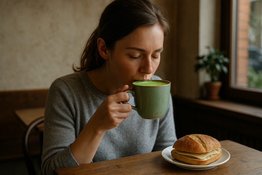 Illustration af matcha for travl hverdag