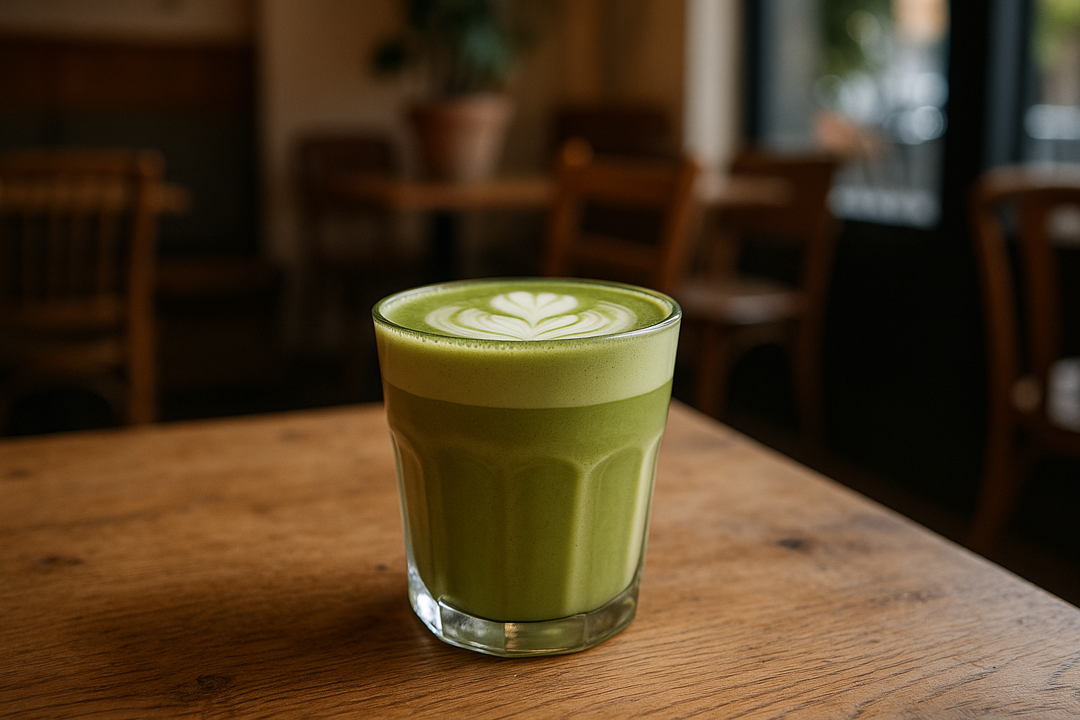 Illustration af matcha latte near me