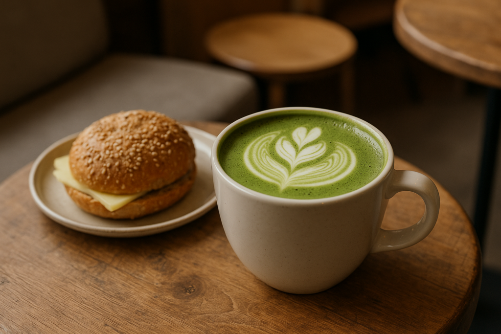 Illustration af matcha og balance