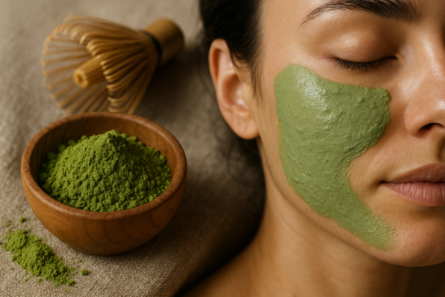 Illustration af matcha og hud