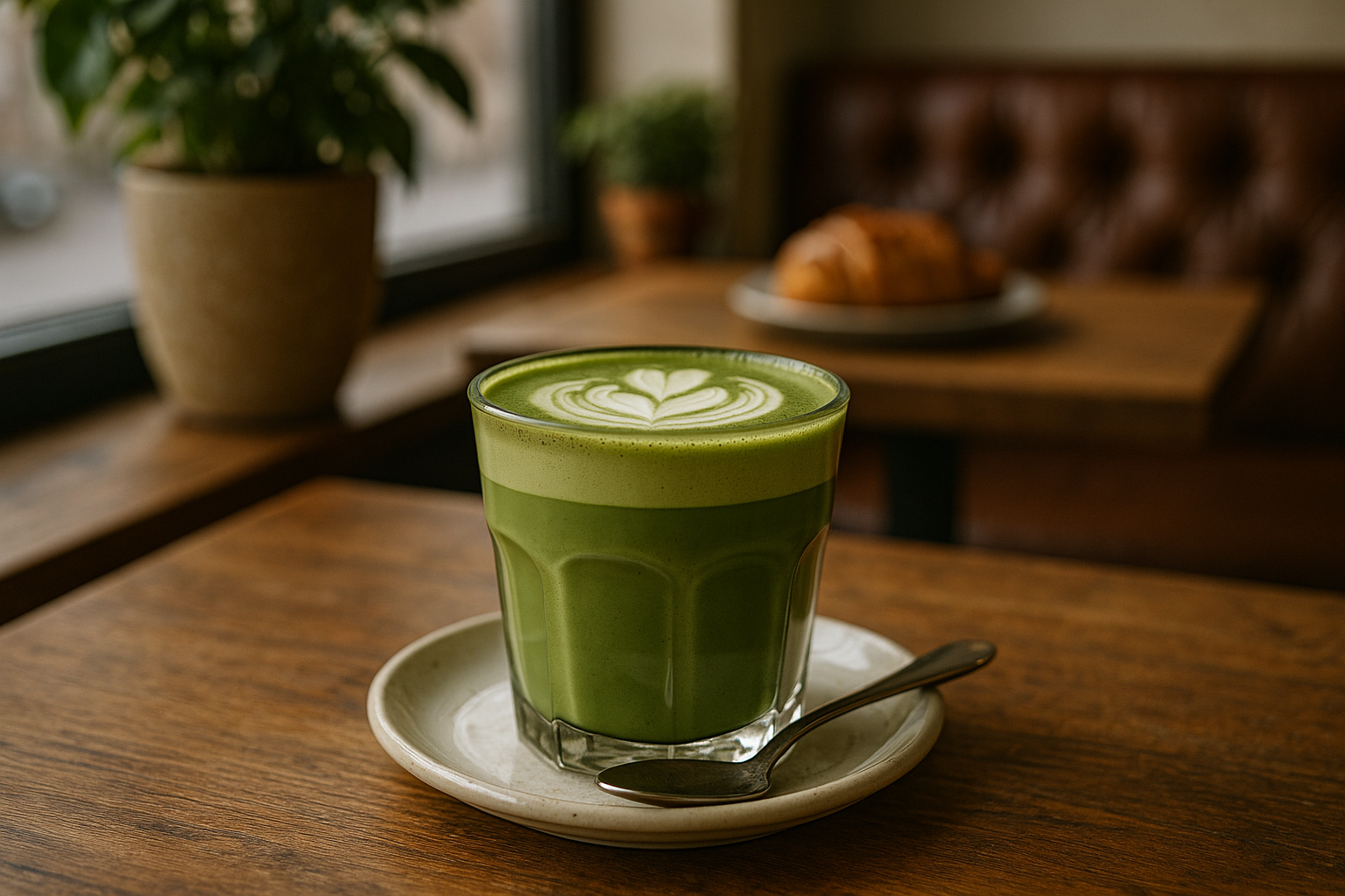 Illustration af matcha som kaffeerstatning