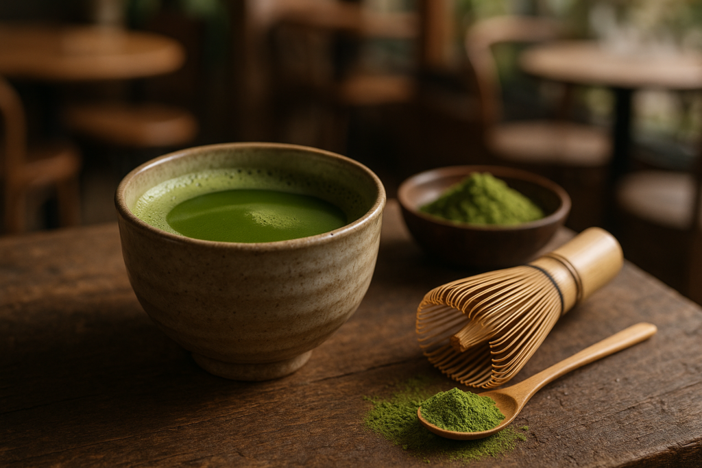 Illustration af matcha tasting aarhus