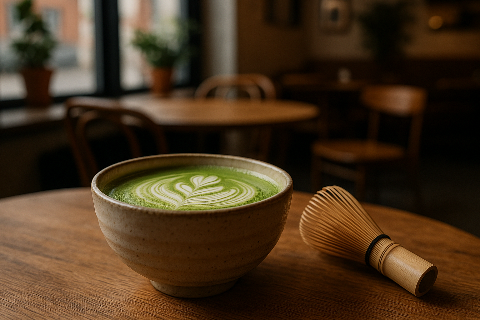 Illustration af matcha til afslapning