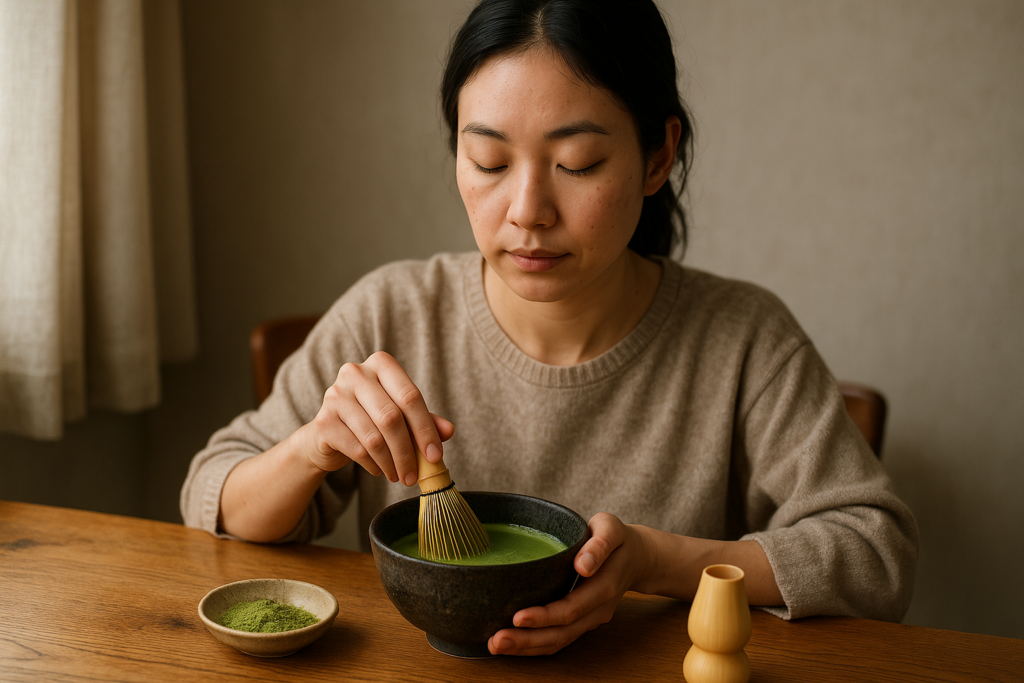 Illustration af matcha uden uro