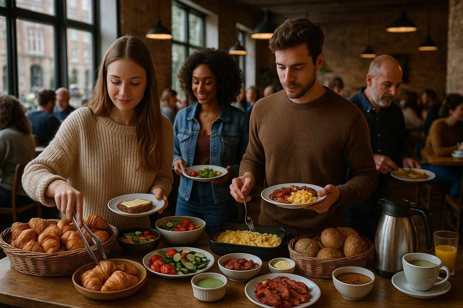 Illustration af brunch buffet århus