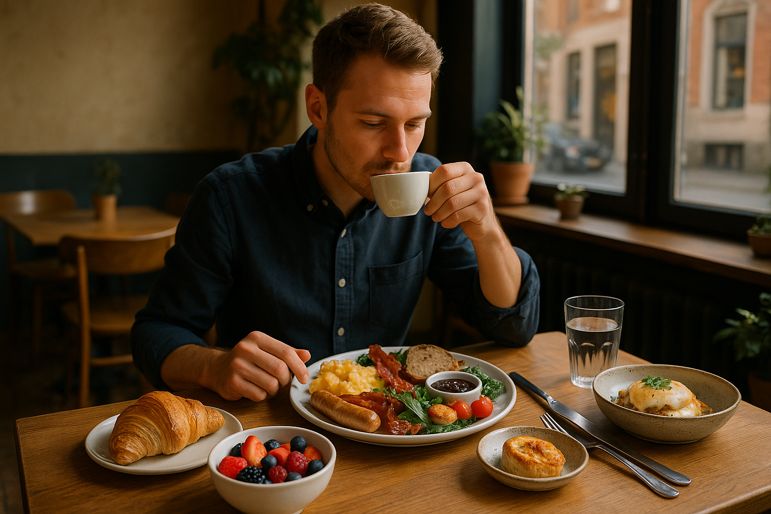 Illustration af brunch i aarhus