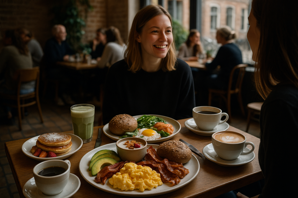 Illustration af brunch steder århus